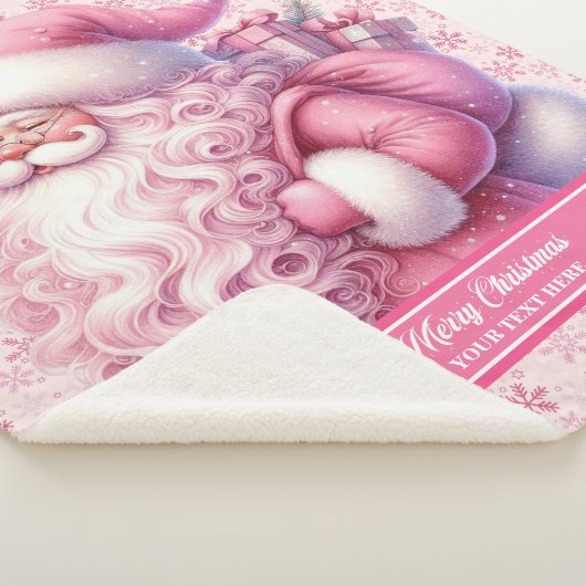 Meisjes Roze Kerstman Naam Deken Vakantie Pinkmas (3/4)