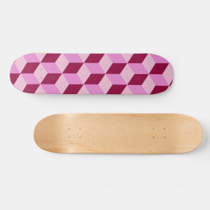 Meisjes roze klokken naadloos patroon skateboard