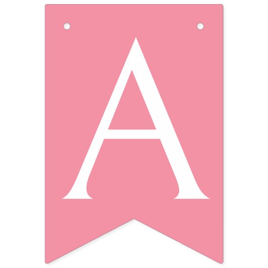 Meisje's Roze Konijn Gelukkige 1e Verjaardag Vlaggetjes (Derde vlag)