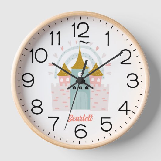 Meisjes Roze Leuke Prinses Kasteel Gepersonaliseer (Voorkant)