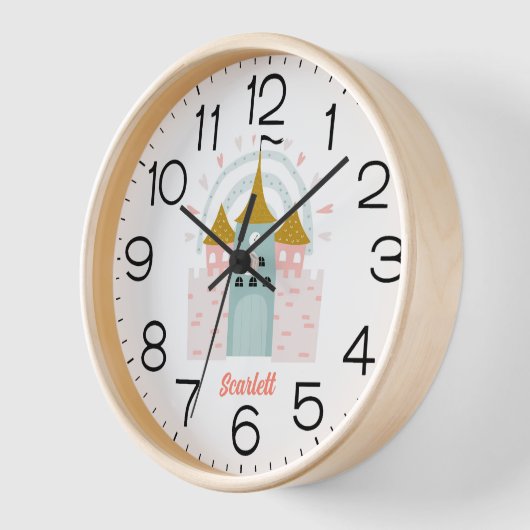 Meisjes Roze Leuke Prinses Kasteel Gepersonaliseer (Hoek)