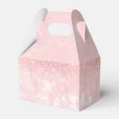 Meisjes roze magische prinses kasteel verjaardag bedankdoosjes (Achterkant)