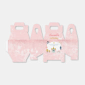 Meisjes roze magische prinses kasteel verjaardag bedankdoosjes (Uitgevouwen)