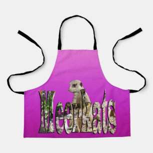 Meisjes Roze Meerkat, Full Print Schort