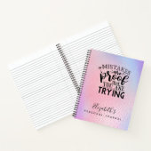 Meisjes roze Monogram Aanmoediging Aanmoediging Aa Notitieboek (Binnen)