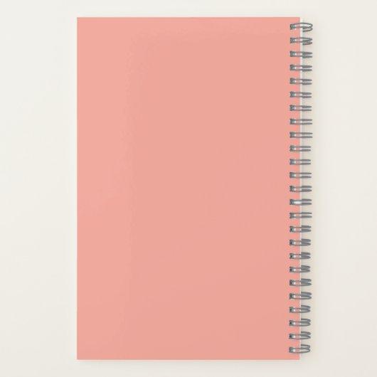 Meisjes Roze Monogrammed Volledige Naam Notities Notitieboek (Achterkant)