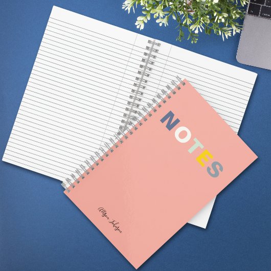 Meisjes Roze Monogrammed Volledige Naam Notities Notitieboek