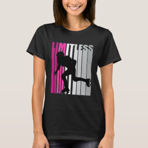  meisjes Roze, onbegrensde rolschaatsen Gealigneer T-shirt