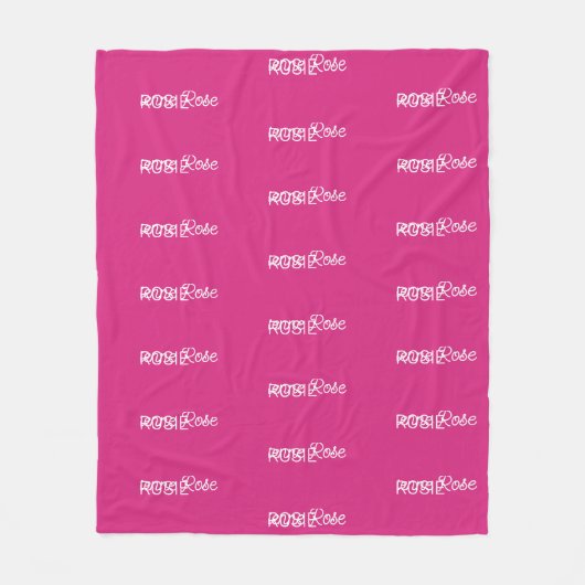 Meisjes Roze Persoonlijke Script Naam Fleece Deken (Voorkant)