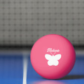 Meisjes roze pingpongballen met vlindervlieger log (Net)