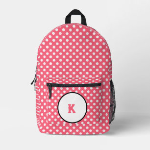 Meisjes Roze polka dots Bedrukte Rugzak