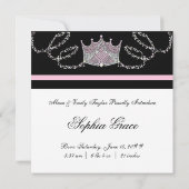 Meisjes roze prinses geboorte aankondigingen (Achterkant)