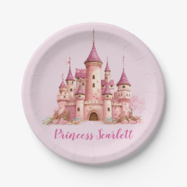Meisjes Roze Prinses Persoonlijke Papieren Bord