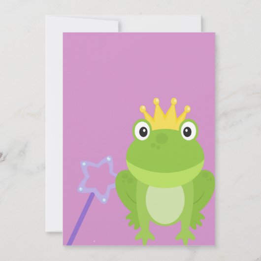 Meisjes roze prinses Uitnodiging (Achterkant)