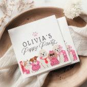 Meisjes Roze Puppy Pawty verjaardag Servet