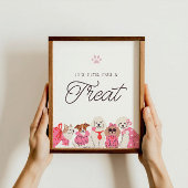 Meisjes Roze Puppy Verjaardag Favorieten & Treats  Poster