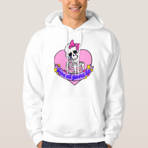 Meisjes roze schedel gingen dood hoodie