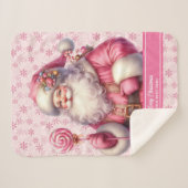 Meisjes Roze Sinterklaas Deken Pinkmas Custom (Voorkant (horizontaal))