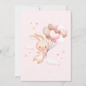 Meisjes Roze Sommige Konijntje is ÉÉN! Bunny 1e Ve Kaart (Achterkant)