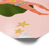 Meisjes Roze Superheld Kids Verjaardag Welkom Teke Perfect Poster (Hoek)