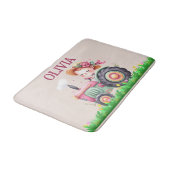 Meisjes Roze Tractor Badmat (Gekanteld)