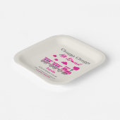 Meisjes Roze Train Elke Leeftijd Verjaardagsfeest Papieren Bordje (Gebogen)