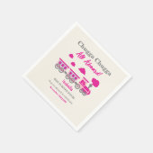 Meisjes Roze Train Elke Leeftijd Verjaardagsfeest Servet (Hoek)