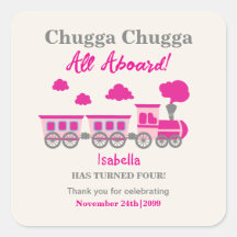 Meisjes Roze Train Elke Leeftijd Verjaardagsfeest