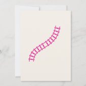 Meisjes Roze Trein 2e Verjaardagsfeest Kaart (Achterkant)