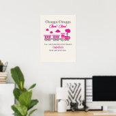 Meisjes Roze Trein 2e Verjaardagsfeestje Poster (Thuiskantoor)