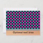 Meisjes roze turquoise schaatsfeest uitnodiging (Achterkant)