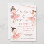 Meisjes Roze Tutu Ballerina 2e verjaardag Kaart (Voorkant)