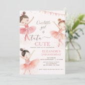 Meisjes Roze Tutu Ballerina 2e verjaardag Kaart (Staand voorkant)