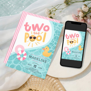 Meisjes Roze Twee Naar Het Zwembad Zomer Spetter 2 Kaart
