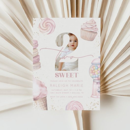 Meisjes 'Roze Twee Sweet Snoep Ice Cream 2e Verjaa Kaart