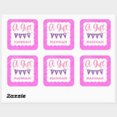 Meisjes Roze Verjaardagscadeau Stickers (Vel)