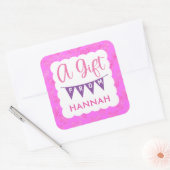 Meisjes Roze Verjaardagscadeau Stickers (Envelop)