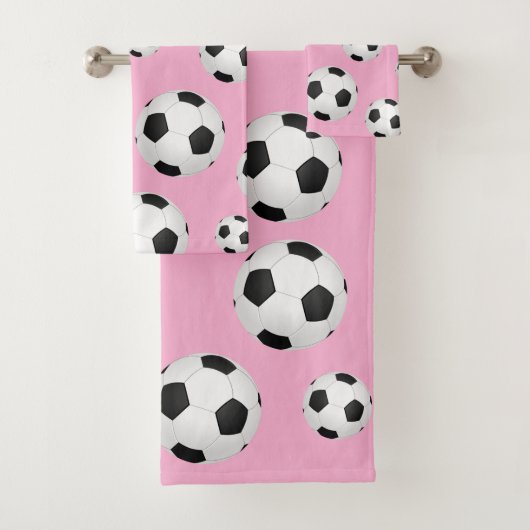 Meisjes roze voetbal bal handdoek (Insitu)
