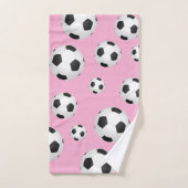 Meisjes roze voetbal bal handdoek (Handdoek)