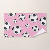 Meisjes roze voetbal bal handdoek (Handdoek)