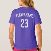 Meisjes Roze Volleybalteam, Speler, Aantal & Kleur T-shirt (Achterkant)