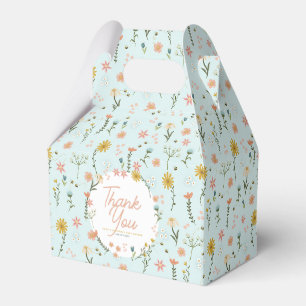 Meisjes Roze Wildflower Baby shower Bedankdoosjes