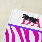 Meisjes Roze Zebra Ballerina Dancer Strandlaken (In situ)