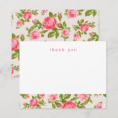 Meisjes  Rozen Eenvoudig bedankt briefkaarten (Voorkant / Achterkant)