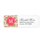 Meisjes  Rozen Floral Monogram Etiket (Voorkant)