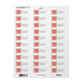 Meisjes  Rozen Floral Monogram Etiket (Full Sheet)