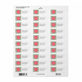 Meisjes  Rozen Floral Monogram Etiket (Full Sheet)