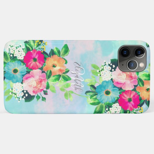 Meisjes Rozen Floral Waterverf Verf Case-Mate iPhone Case (Achterkant (horizontaal))
