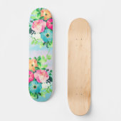 Meisjes  Rozen Floral Waterverf Verf Persoonlijk Skateboard (Voorkant)