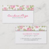 Meisjes  Rozen Visitekaartje (Voorkant / Achterkant)